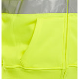 Close-up of anti-pill fabric on Hi-vis Zipped Hoodie Saturn Yellow