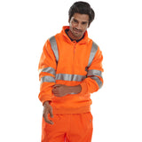 Durable Polyester Hi-vis Jumper in Vibrant Orange with Anti-pill Fabric