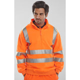 Certified EN ISO20471 Class 3 Hi-vis Quarter Zip Sweatshirt