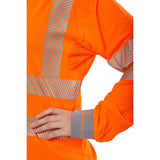 High-Visibility Executive Rail Polo Shirt in Orange: 100% Polyester 'Bird Eye' Fabric with 3-Button Placket