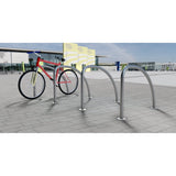 Fin Cycle Stand for secure bike parking, galvanised steel construction.