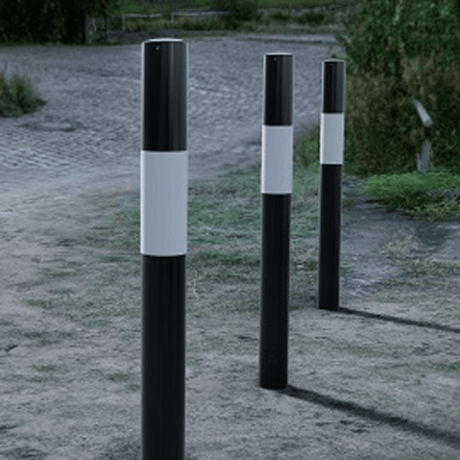  Black & White Safety Bollards 