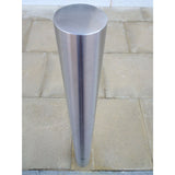 fixed-round-plain-stainless-steel-bollard-crash-impact-high-anti-ram-vehicle-safety-perimeter-security-galvanised-steel-tested-heavy-duty-outdoor-street-furniture-pedestrian-modern-urban-public-space-carpark-building-protection-commercial-industrial