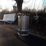 Durable Flared Top Bin in galvanised or stainless steel