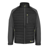 Professional Flex Workwear Lightweight Padded Jacket in Black/Grey, Fully Lined and Padded for Warmth.