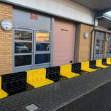 flood-fence-containment-flood-prevention-control-barrier-protection-water-mitigation-floodwall-defence-walls-barricades-emergencies-yellow-black-lightweight-slimline-reusable-portable-ABS-plastic-durable-robust-emergency