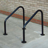 Frankton tubular bike stand, suitable for two bicycles, weather-resistant.