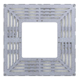 galvanised steel tree grille with a square open