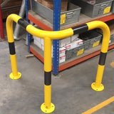 Warehouse Corner Protection Hoop Barrier - Yellow & Black Galvanised