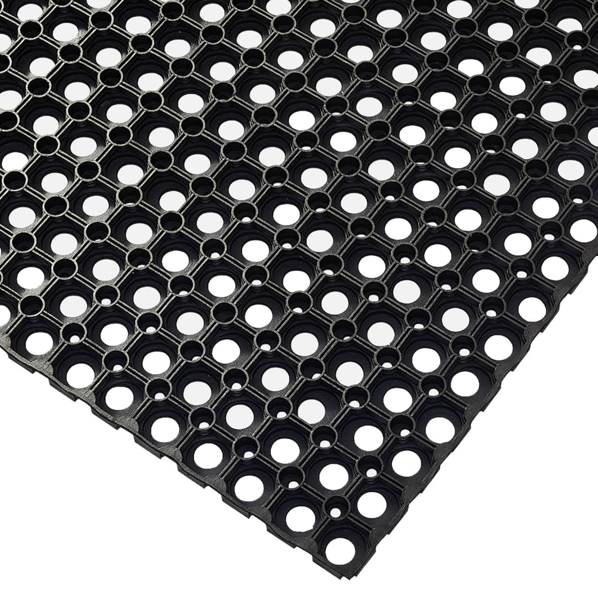 Black perforated mat 