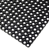 Black perforated mat 