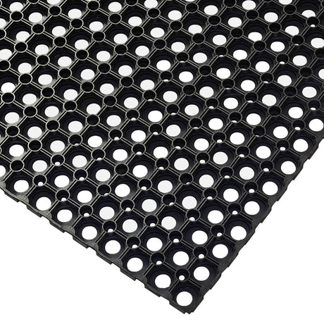 Black perforated mat 