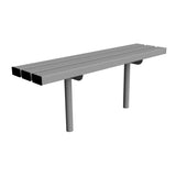 Gretton Bench 300 in galvanised steel for outdoor use.