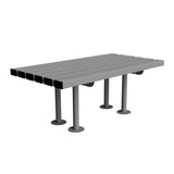 Steel Gretton Bench 600 in robust finish for public spaces.