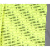 Executive mesh vest with ID pocket, saturn yellow polyester stretchy mesh, EN ISO 20471 Class 2 and Class 1 visibility.