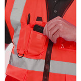 Hi-vis Vest with ID Pocket - Red, EN ISO 20471 Class 2