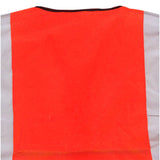 Red Hi-vis Vest - Polyester, Front Zip, EN ISO 20471