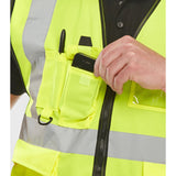 Hi-vis Vest with ID Pocket - Saturn Yellow, EN ISO 20471 Class 2, Polyeste