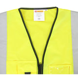 Executive Waistcoat - Saturn Yellow, Retro-reflective Tape, Polyester Fabric