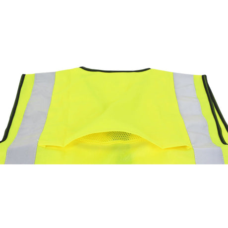 High Visibility Vest with ID Pocket - Saturn Yellow, Polyester Fabric