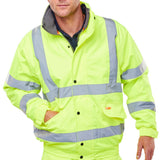 Waterproof High-Vis Bomber Jacket with taped seams