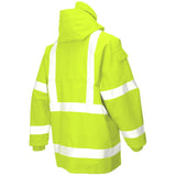 Waterproof GORE-TEX fabric on Hi-Vis Foul Weather Jacket