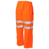 Orange Hi-vis Foul Weather Overtrousers featuring fully seam sealed construction