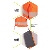 Comfortable and warm high visibility bodywarmer for outdoor work