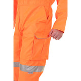 Hi-vis Railspec Coverall - Orange | 270gsm | 80-20 Polyester Cotton | Teflon Treatment | Double Sewn Seams | Cargo & Knee Pad Pockets