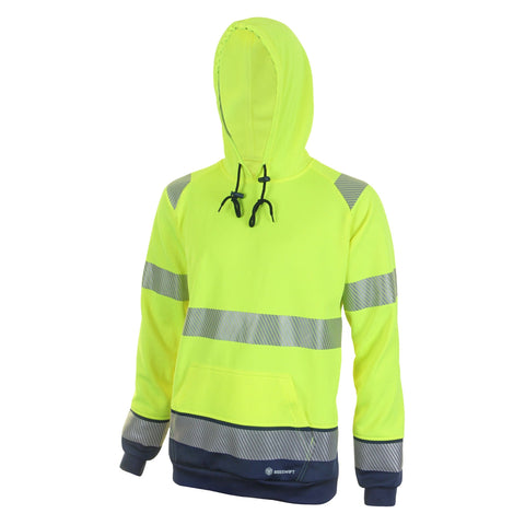 Hi-vis Two-tone Hoodie Saturn Yellow/Navy Blue - EN ISO 20471 Class 3 Certified