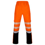  Orange/black waterproof two-tone rail overtrouser