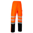 Front view of two-tone rail overtrouser