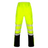 Hi-vis waterproof overtrouser in Saturn Yellow/Navy