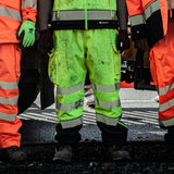 Hi-vis waterproof overtrouser in Saturn Yellow/Navy Lifestyle