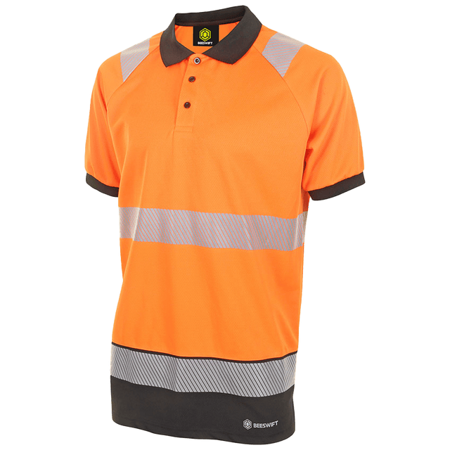 Two Tone Short Sleeve Polo Shirt