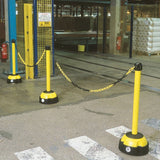 high-visibility-chain-post-barrier-red-yellow-industrial-airports-sand-fillable-base-temporary-segrigation-parking-premises-warehouses-outdoor-indoor-aluminium-wall-mounted-hook
