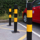 High Visibility Black & Yellow Crash Protection Bollard - 1000mm Above Ground