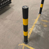 High Visibility Black & Yellow Crash Protection Bollard - 1000mm Above Ground