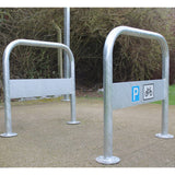 Hillmorton cycle stand with bike parking sign, robust and practical.