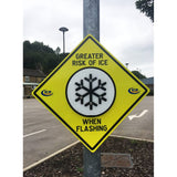 Ice Warning Diamond Shaped Flashing