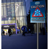 Ice Warning Flashing LED Safety Sign (Customisable)