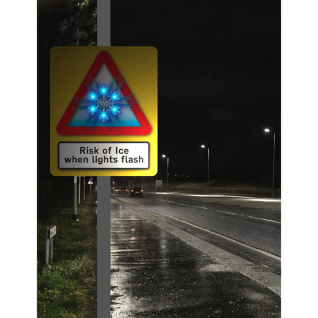 Triangle Ice Warning Flashing LED Safety