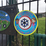 Ice Warning LED sign for playgrounds and school drop-off points.