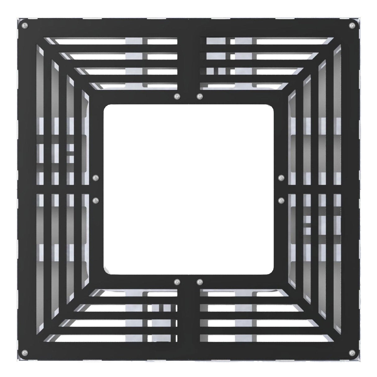 galvanised steel tree grille with a square open