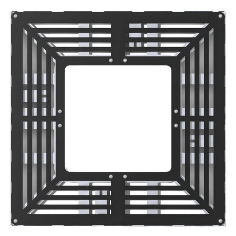 galvanised steel tree grille with a square open