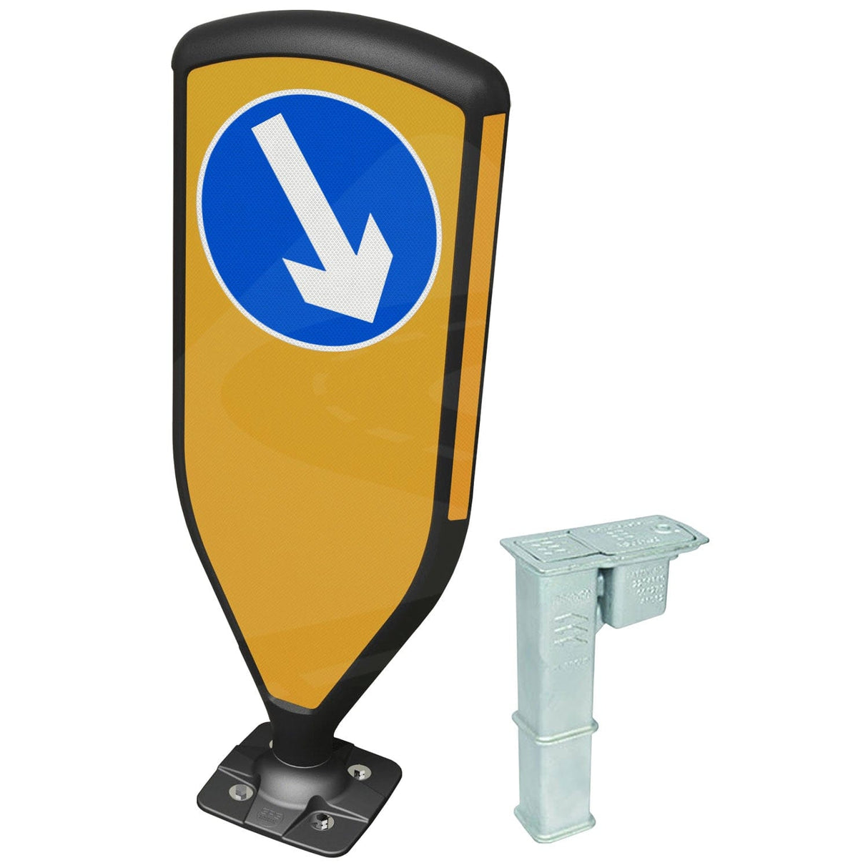 Retroreflective Reboundable Self-Righting Bollard
