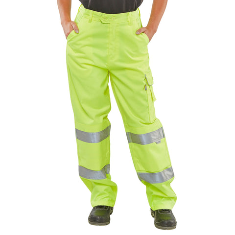 Ladies Hi-vis Trousers with 3M Scotchlite tape