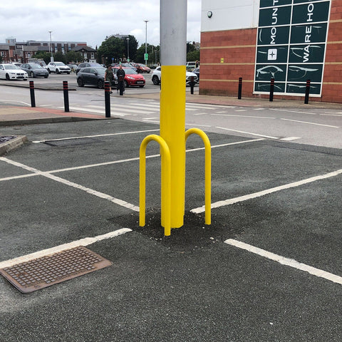Lamp Post Protection Barrier - Durable Car Park Safety Solution | SSUK