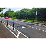 Versatile lane separators allow flexible configurations for safe traffic control.