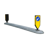 Durable lane separators provide easy removal and relocation for traffic safety.